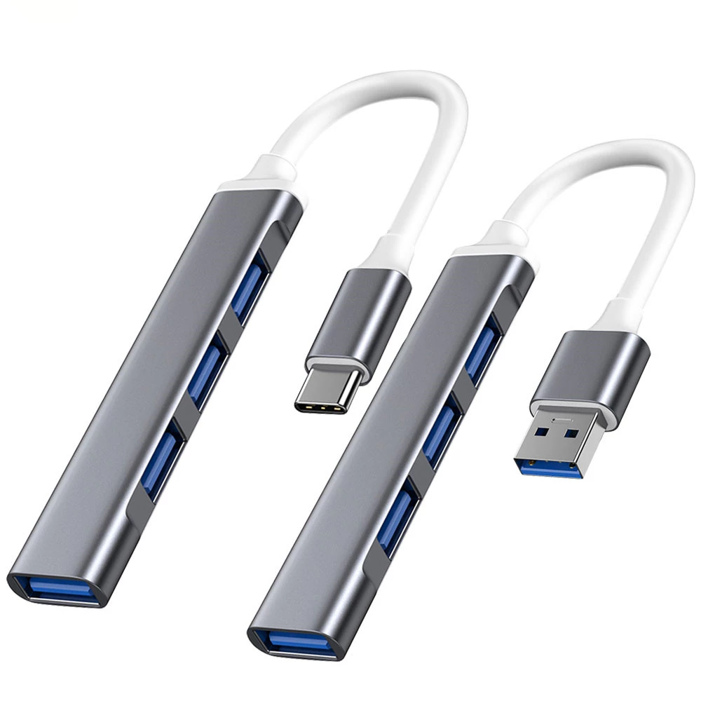 USB Hub Three Type C Four Port Multi Splitter Adapter OTG